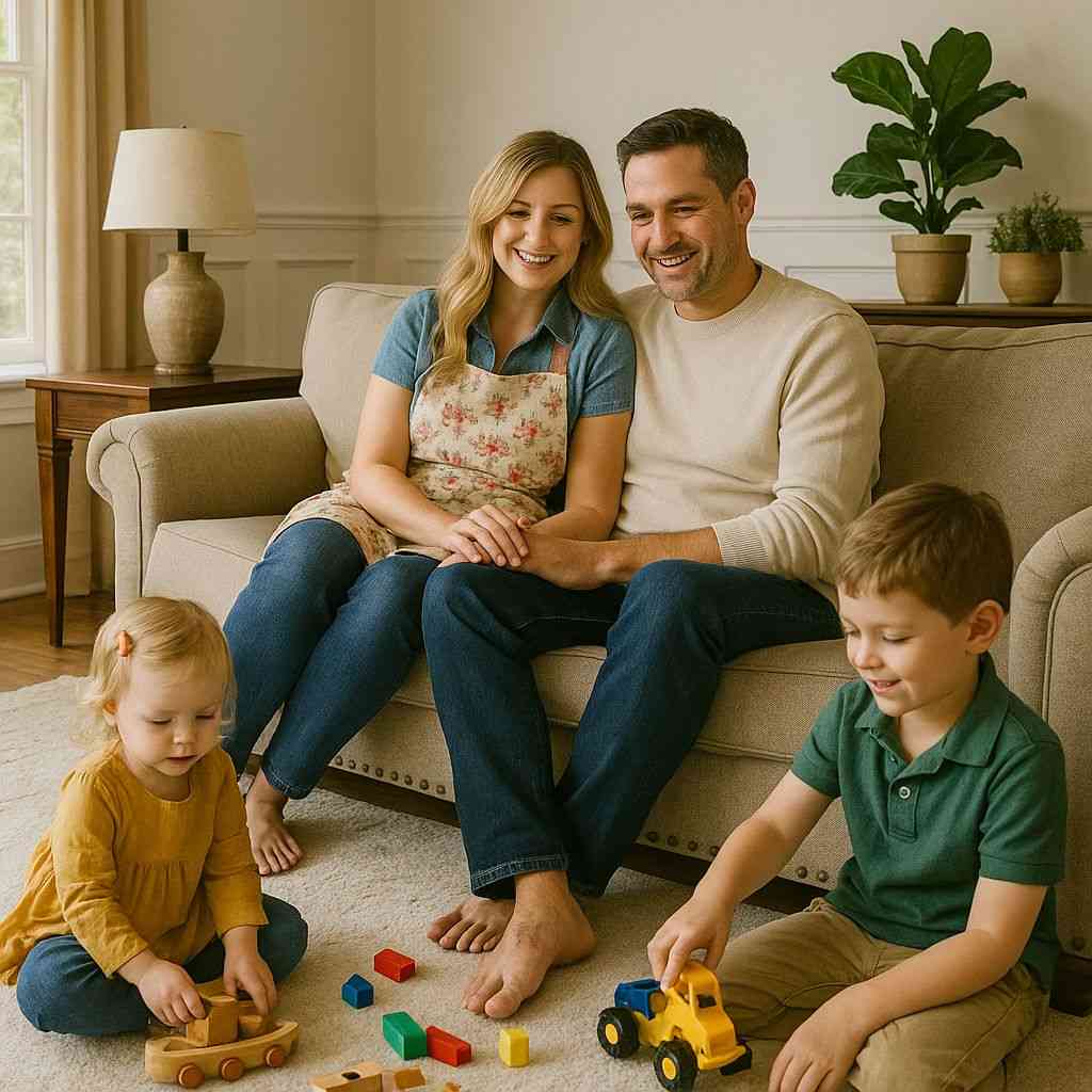 Family Relaxing with Perfect Indoor Temperatures