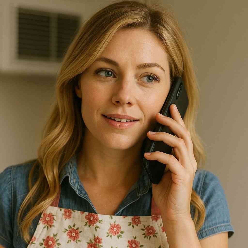 Housewife Calling Alpine Mechanical Services