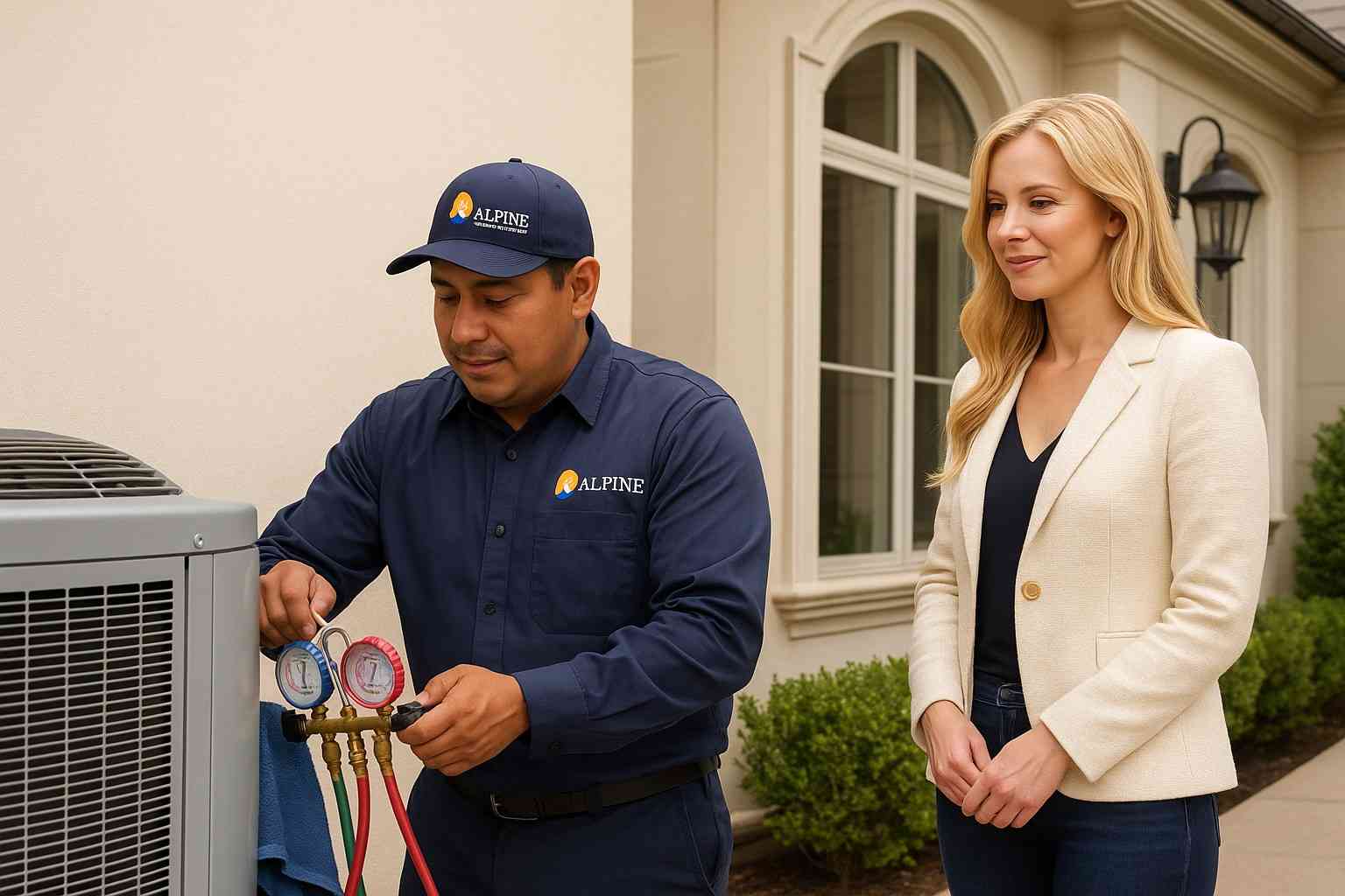Technician Working On Heat Pump 3